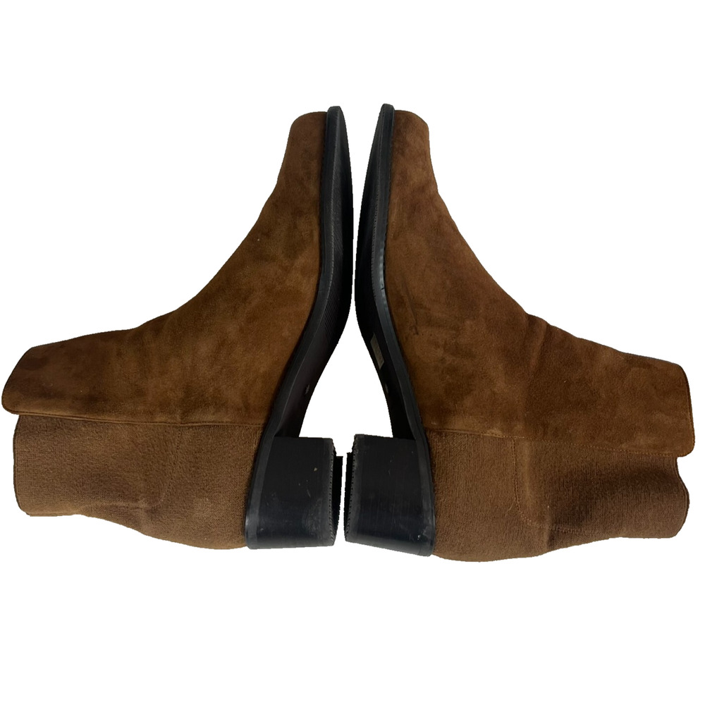 Stuart Weitzman Chelsea Boots Womens 11 Brown Suede Leather Easyon Reserve 5050 - Picture 4 of 9